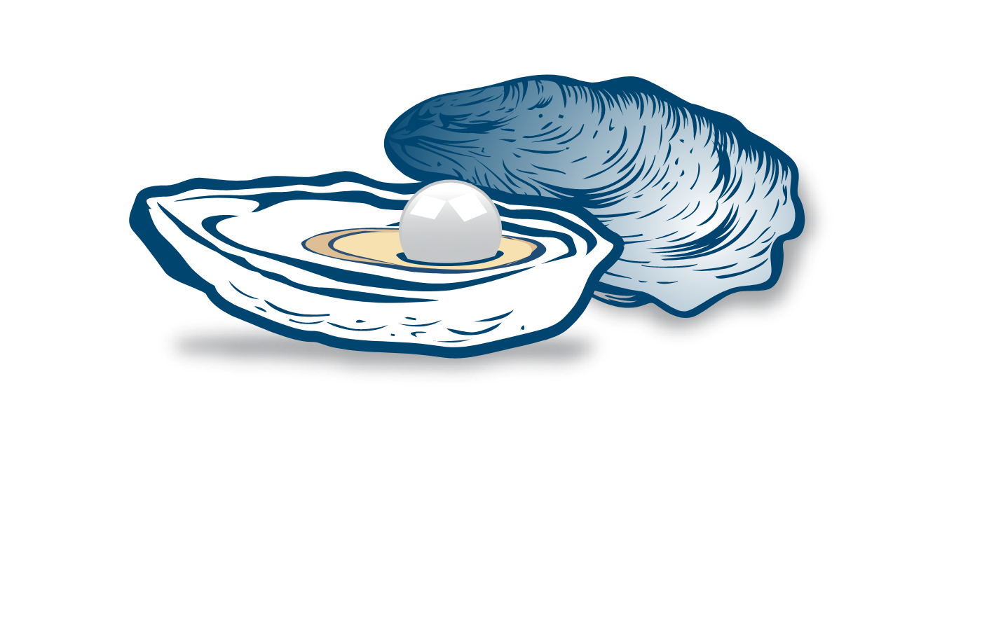 The Pearl White text Logo